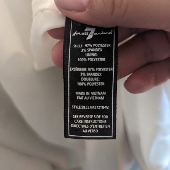 Seafoam 7 For All Mankind Trench Coat xl to 2xl or 3xl, no belt - Picture 8 of 9